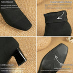 Bottines chaussettes à talon carré Noruela — vue 10