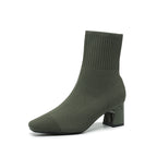 Bottines chaussettes à talon carré Noruela — vue 9