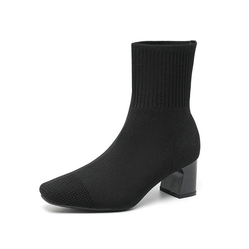 Bottines chaussettes à talon carré Noruela — vue 8