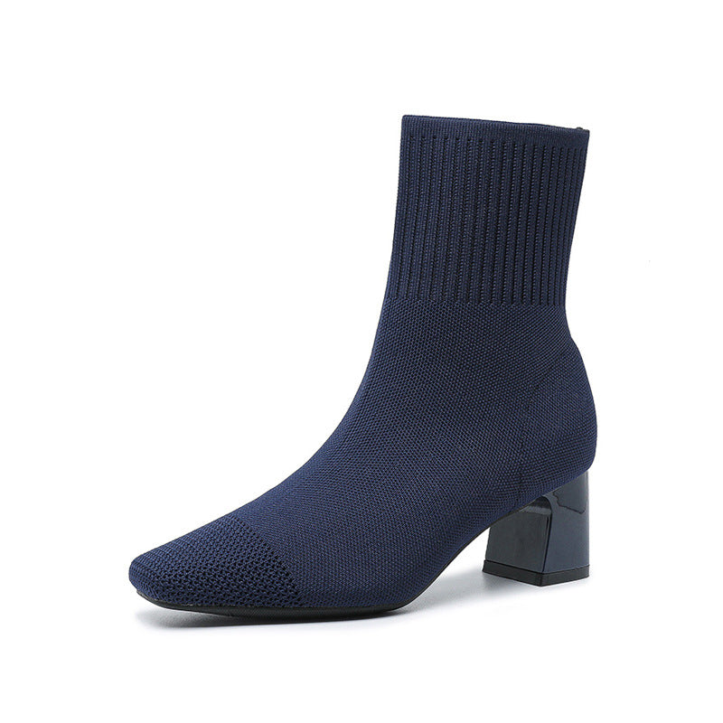 Bottines chaussettes à talon carré Noruela — vue 6