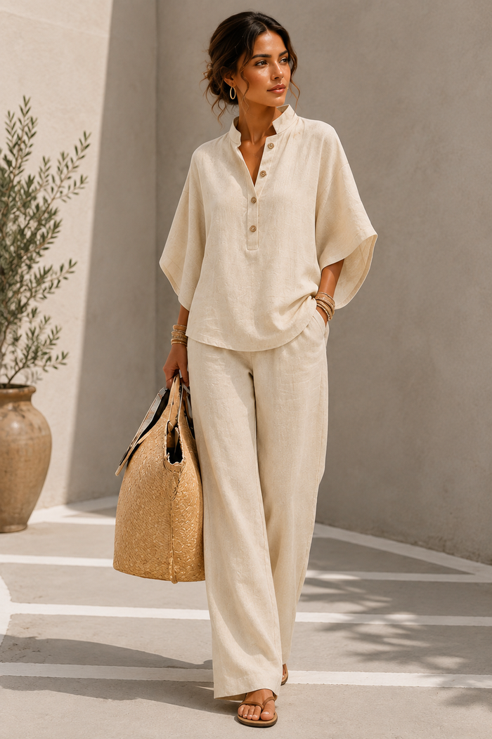 Ensemble d’été fluide Noruela — Beige