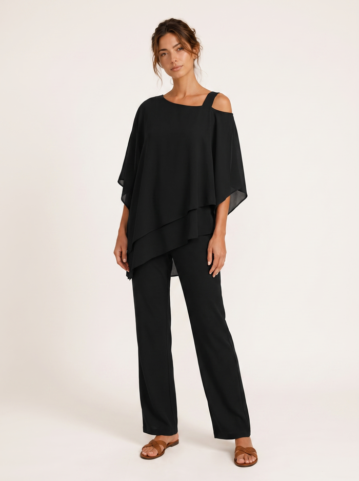 Ensemble fluide manches chauve-souris Noruela — Black