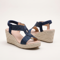 Sandales brodées à plateforme Noruela — Bleu