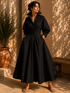 Robe fluide noire Noruela