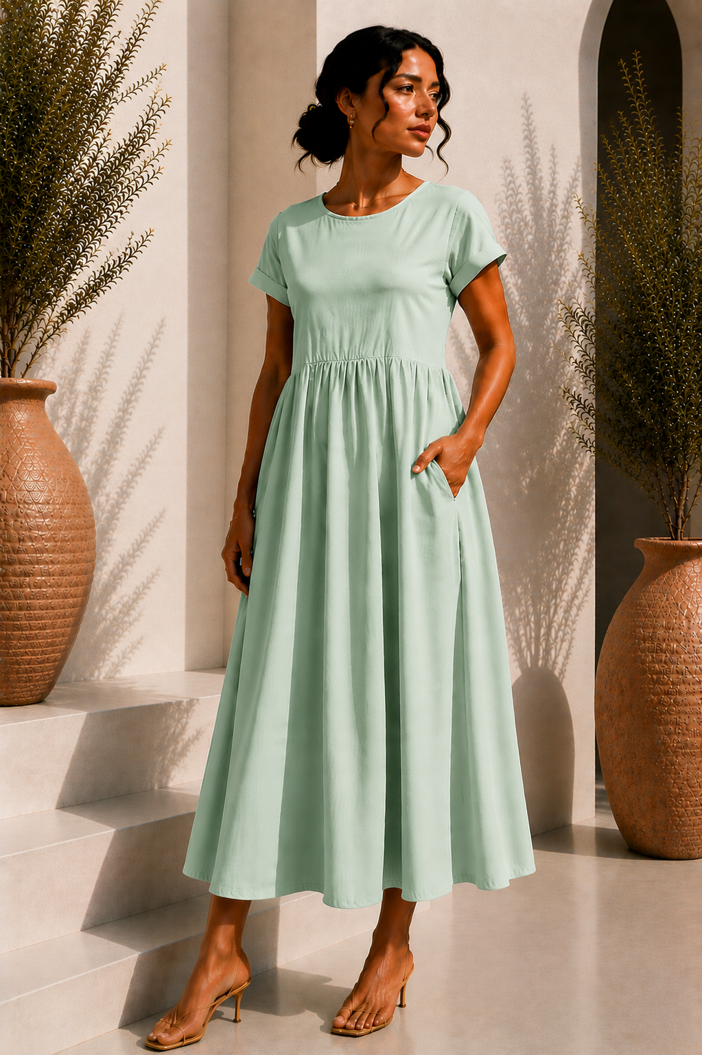 Robe longue épurée - Blue