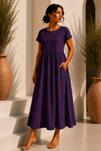 Robe longue épurée - Dark Purple