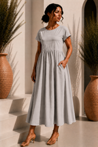 Robe longue épurée - Light Gray