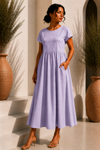Robe longue épurée - Purple